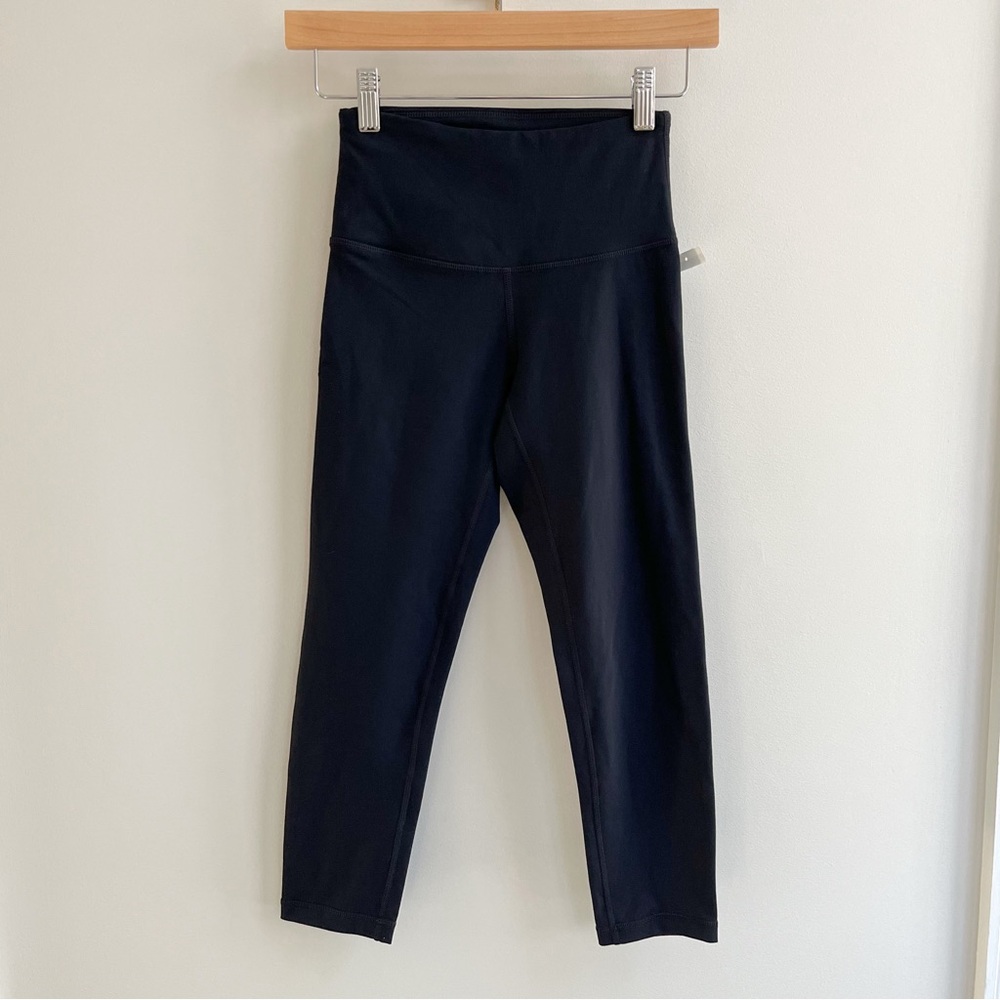 [zella] high waisted crop leggings black XXS